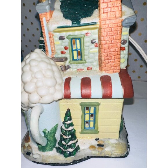 Holiday Time Village Collectibles Ceramic Light-Up Christmas Pub - Picture 7 of 12